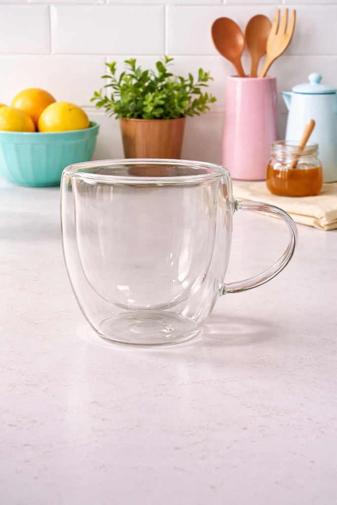 Double Wall glass Tea Cup