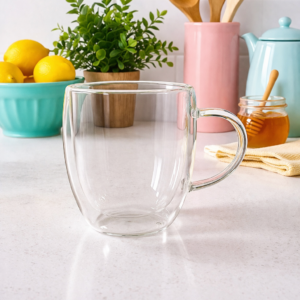 Sip in Style - Double Wall Glass Mug Cup