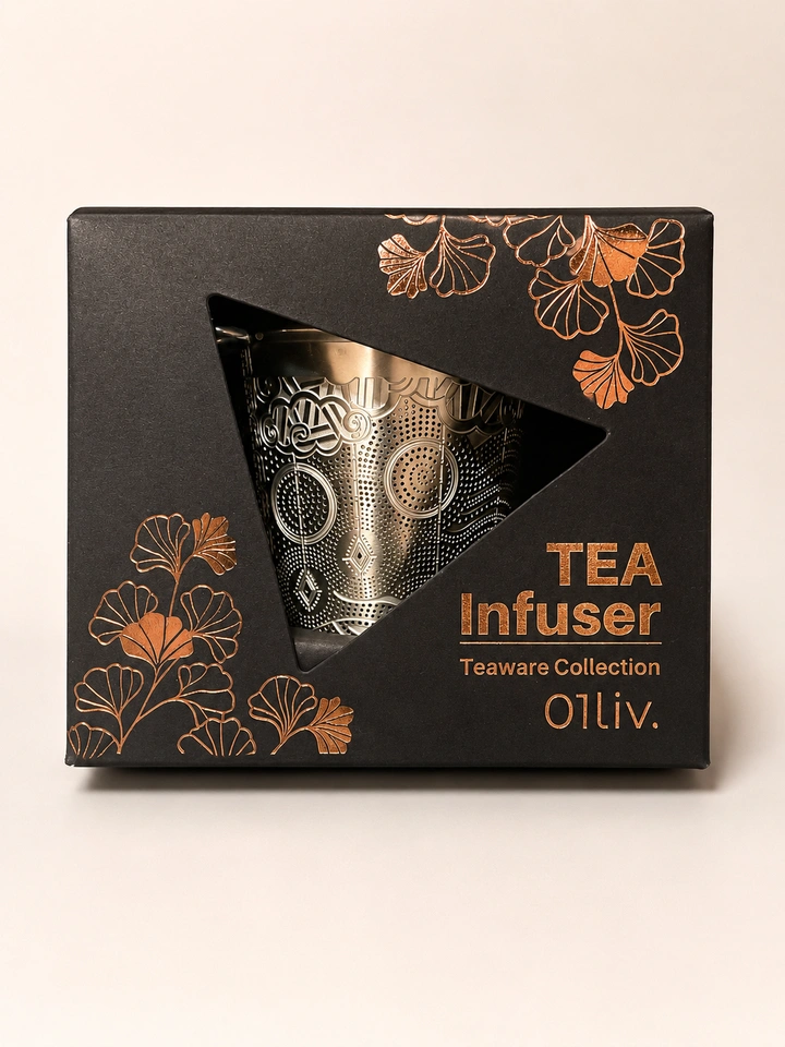 Charis Engraved Tea Infuser (Silver) - Image 2
